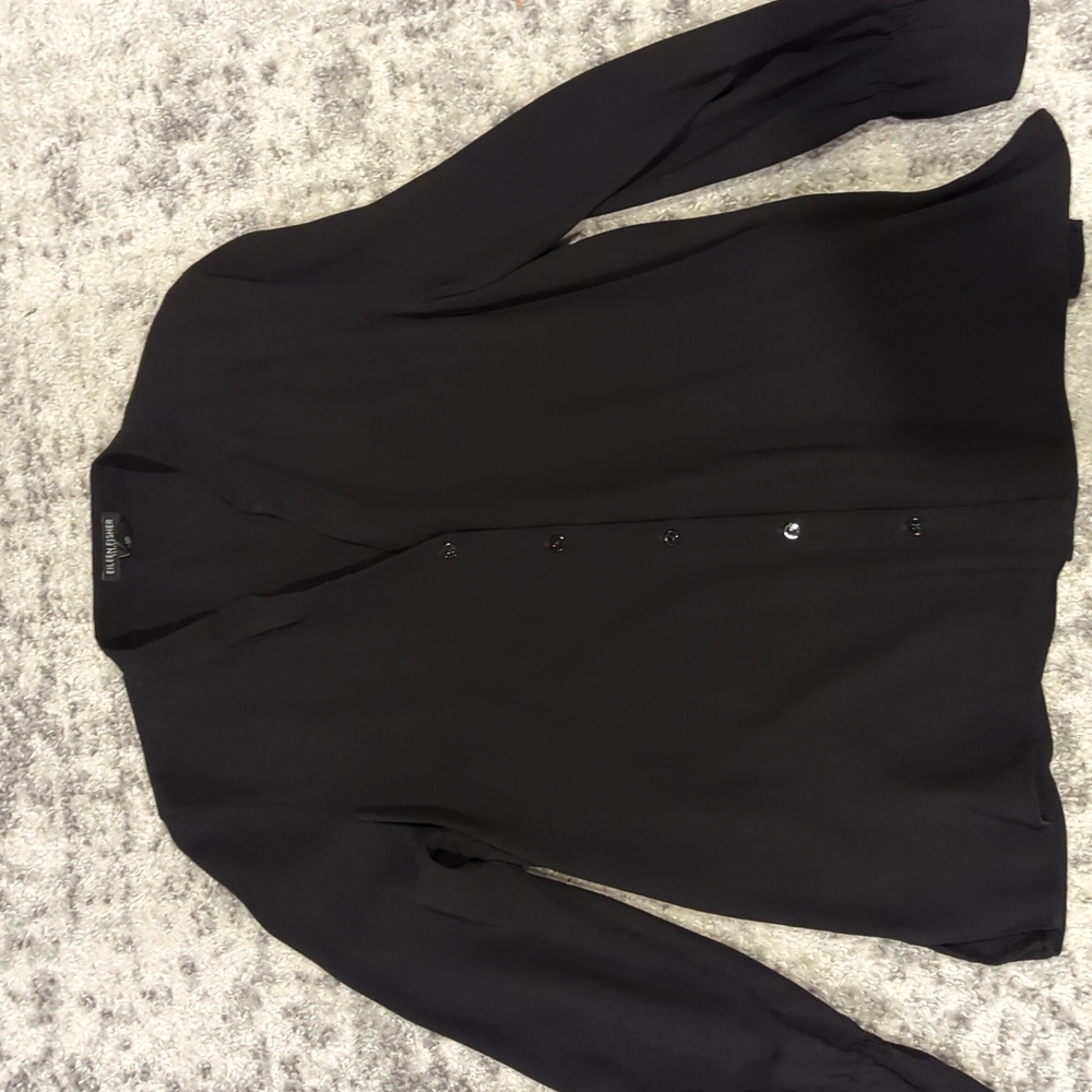 Eileen Fisher Black Blouse SZ PS